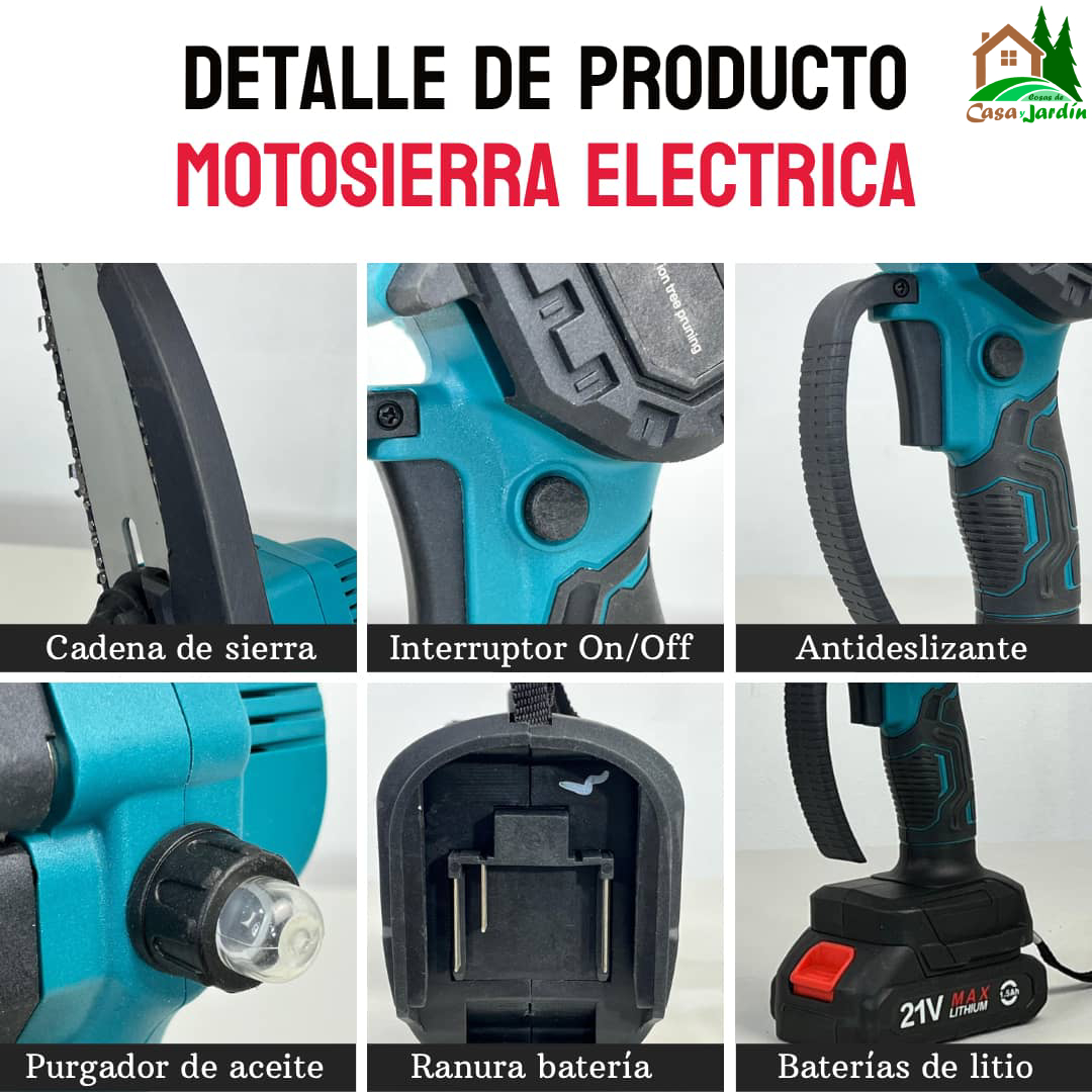 Motosierra y Tijera Telescópica de Altura a Batería 21V 
